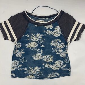 Free People Wish You Were Here Floral Print Short Sleeve Tee